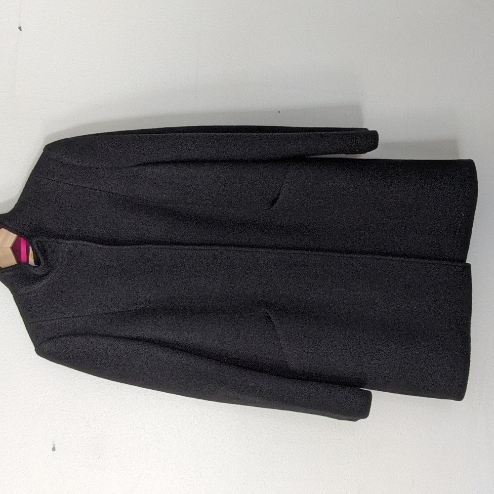 Boden Black Hengrave Coat with Fuschia lining